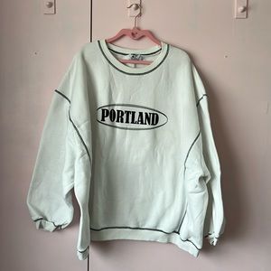 oversized princess polly curve portland crewneck sweatshirt